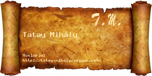 Tatay Mihály névjegykártya