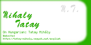 mihaly tatay business card